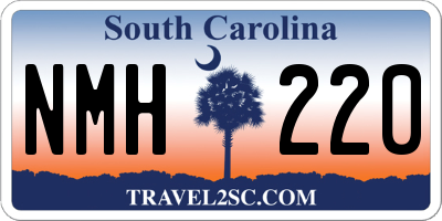 SC license plate NMH220