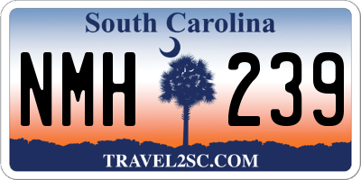 SC license plate NMH239