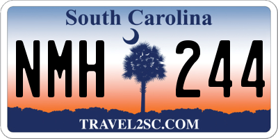 SC license plate NMH244