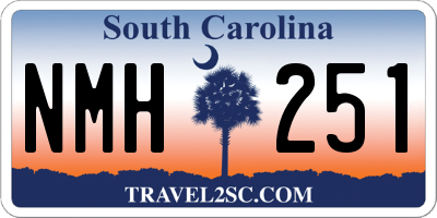 SC license plate NMH251