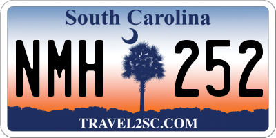 SC license plate NMH252