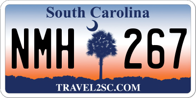 SC license plate NMH267