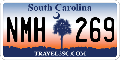 SC license plate NMH269