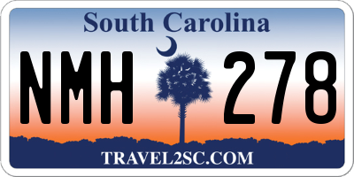 SC license plate NMH278
