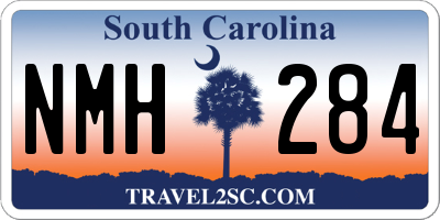 SC license plate NMH284