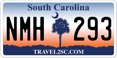 SC license plate NMH293