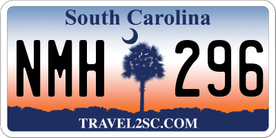 SC license plate NMH296