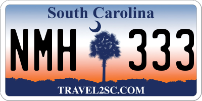 SC license plate NMH333