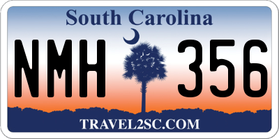 SC license plate NMH356