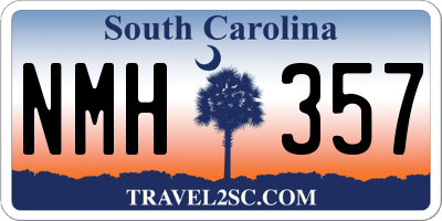 SC license plate NMH357