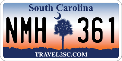 SC license plate NMH361