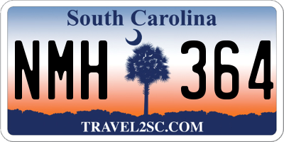 SC license plate NMH364