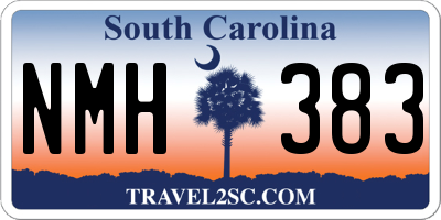 SC license plate NMH383