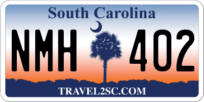 SC license plate NMH402