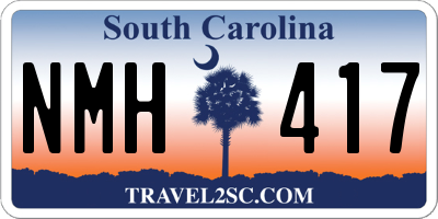 SC license plate NMH417
