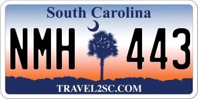 SC license plate NMH443