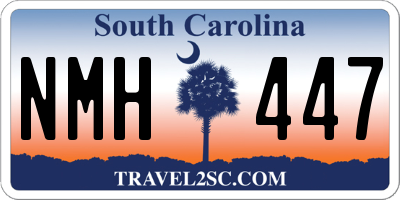 SC license plate NMH447