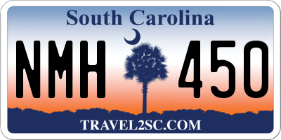 SC license plate NMH450