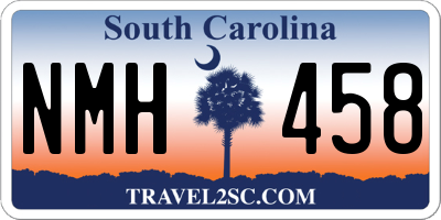 SC license plate NMH458