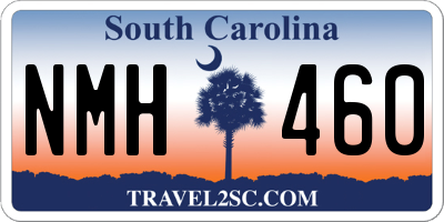 SC license plate NMH460