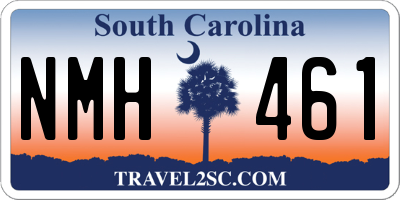 SC license plate NMH461