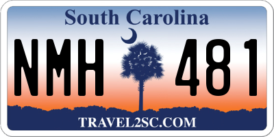 SC license plate NMH481