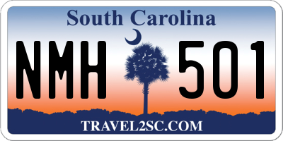 SC license plate NMH501