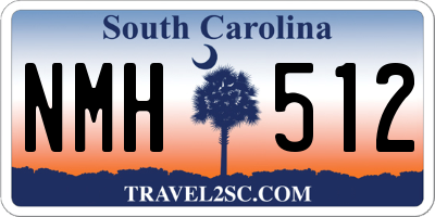 SC license plate NMH512