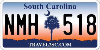 SC license plate NMH518