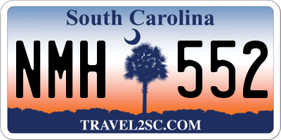 SC license plate NMH552