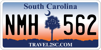 SC license plate NMH562