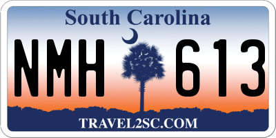 SC license plate NMH613