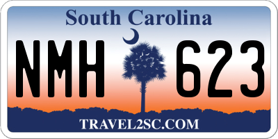 SC license plate NMH623