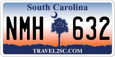 SC license plate NMH632