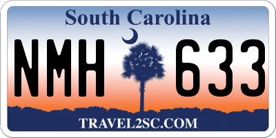 SC license plate NMH633