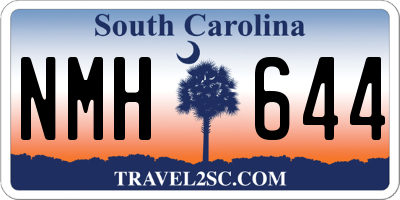 SC license plate NMH644