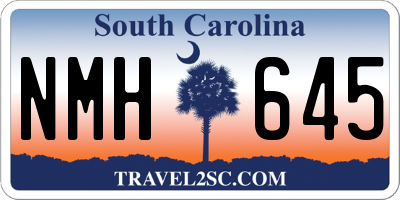 SC license plate NMH645