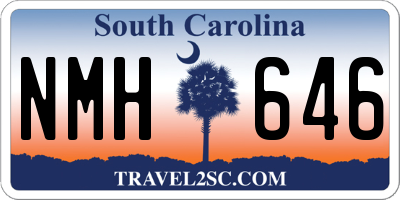 SC license plate NMH646