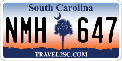 SC license plate NMH647