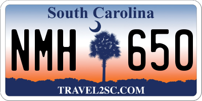SC license plate NMH650