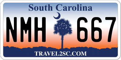 SC license plate NMH667