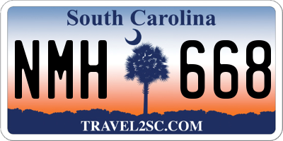 SC license plate NMH668