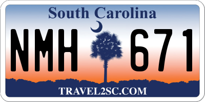 SC license plate NMH671