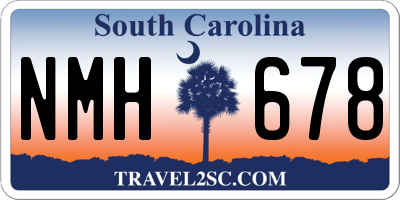 SC license plate NMH678