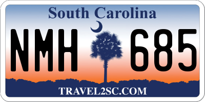 SC license plate NMH685