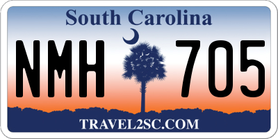 SC license plate NMH705
