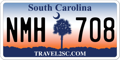 SC license plate NMH708