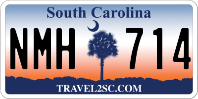 SC license plate NMH714