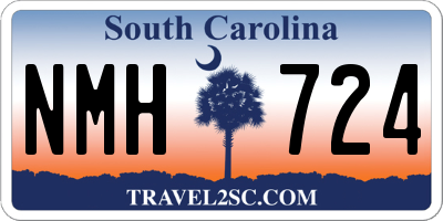 SC license plate NMH724