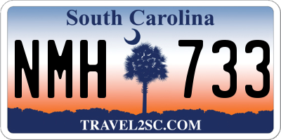 SC license plate NMH733